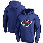 Men's Customized Minnesota Wild Blue All Stitched Pullover Hoodie,baseball caps,new era cap wholesale,wholesale hats